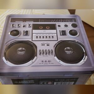 New Retro Boombox Lunchbox. Black & Silver.  Toynk. Classified Novelties